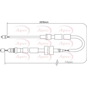 Apec Handbrake Cable Rear Left or Right CAB1380