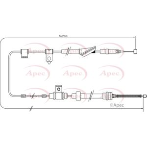 Apec Handbrake Cable Rear Left CAB1388