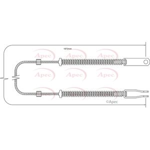 Apec Handbrake Cable Rear Left or Right CAB1392