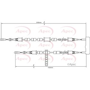 Apec Handbrake Cable Rear Left or Right CAB1395