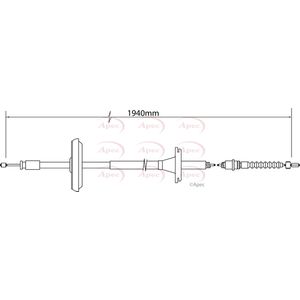 Apec Handbrake Cable Rear Left or Right CAB1396