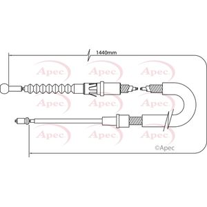 Apec Handbrake Cable Rear Left or Right CAB1397