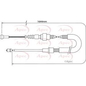 Apec Handbrake Cable Rear Left or Right CAB1400