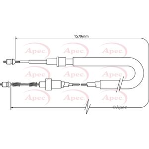 Apec Handbrake Cable Rear Left or Right CAB1401