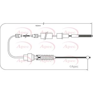 Apec Handbrake Cable Rear Left or Right CAB1406
