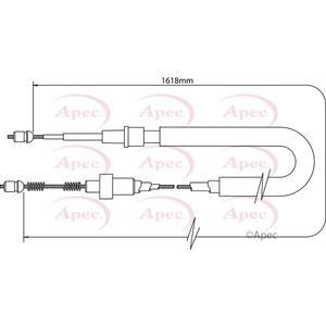 Apec Handbrake Cable Rear Left or Right CAB1411