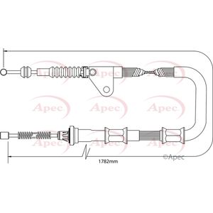 Apec Handbrake Cable Rear Right CAB1415
