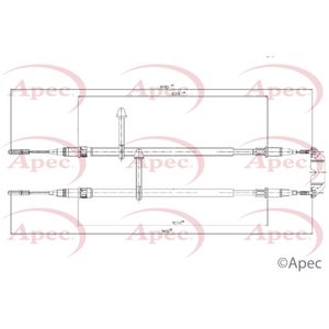 Apec Handbrake Cable Rear Left or Right CAB1417