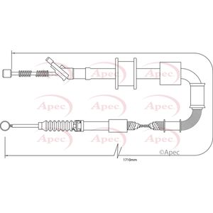 Apec Handbrake Cable Rear Right CAB1424