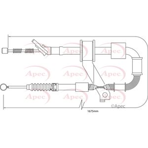 Apec Handbrake Cable Rear Left CAB1425