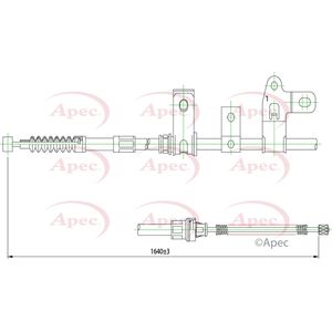 Apec Handbrake Cable Rear Left CAB1426