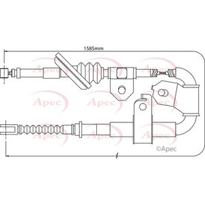 Apec Handbrake Cable Rear Right CAB1431