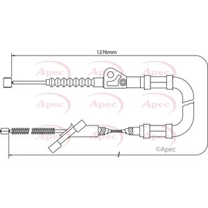Apec Handbrake Cable Rear Right CAB1437