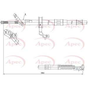 Apec Handbrake Cable Rear Right CAB1442