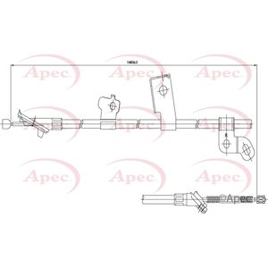 Apec Handbrake Cable Rear Right CAB1444
