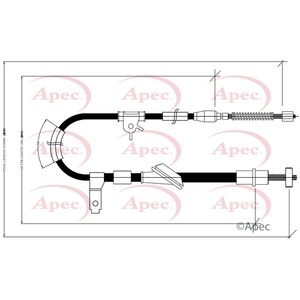 Apec Handbrake Cable Rear Left CAB1445