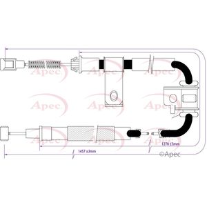 Apec Handbrake Cable Rear Right CAB1446