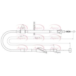 Apec Handbrake Cable Rear Right CAB1449