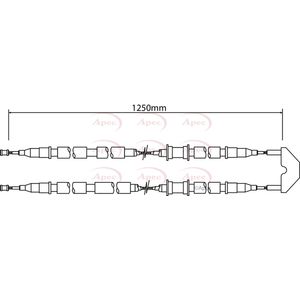 Apec Handbrake Cable Rear Centre CAB1454