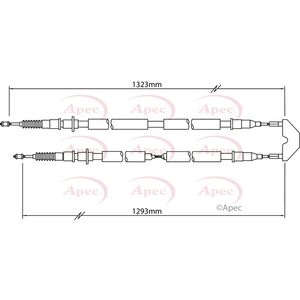 Apec Handbrake Cable Rear Centre CAB1458