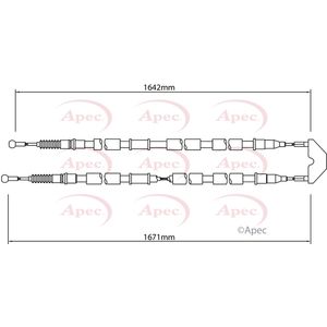 Apec Handbrake Cable Rear Left or Right CAB1459