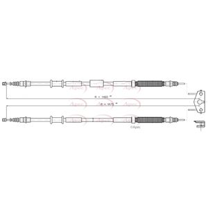 Apec Handbrake Cable Rear Left or Right CAB1461