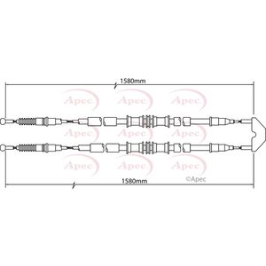 Apec Handbrake Cable Rear Left or Right CAB1462