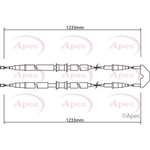 Apec Handbrake Cable Rear Centre CAB1464
