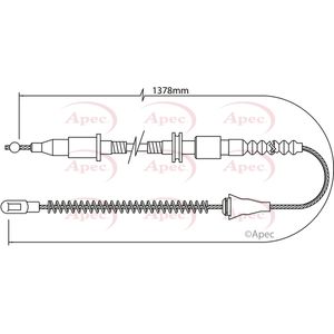 Apec Handbrake Cable Rear Left CAB1466