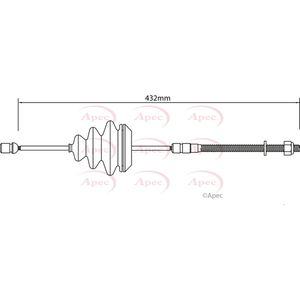 Apec Handbrake Cable Front CAB1474