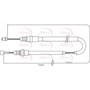 Apec Handbrake Cable Rear Left or Right CAB1478
