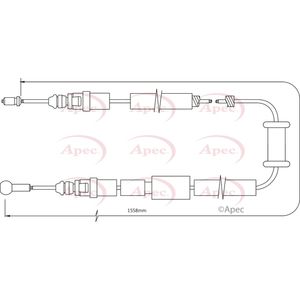 Apec Handbrake Cable Rear Left or Right CAB1482