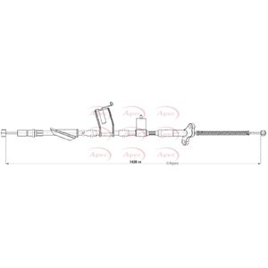 Apec Handbrake Cable Rear Left CAB1485