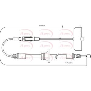 Apec Handbrake Cable Front Centre CAB1491