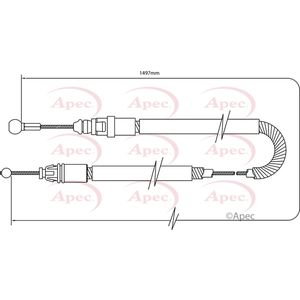 Apec Handbrake Cable Rear Left CAB1493