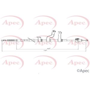 Apec Handbrake Cable Rear Left CAB1494