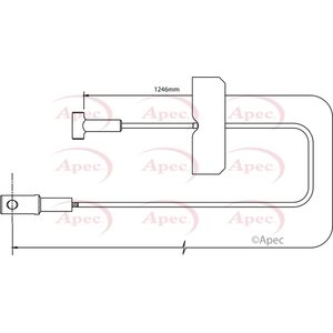 Apec Handbrake Cable Front Centre CAB1495