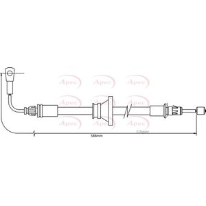 Apec Handbrake Cable Front CAB1496