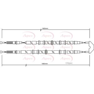 Apec Handbrake Cable Rear Left or Right CAB1500