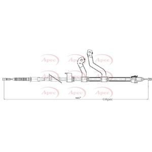 Apec Handbrake Cable Rear Right CAB1503