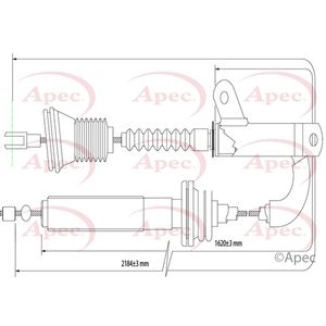Apec Handbrake Cable Front CAB1504
