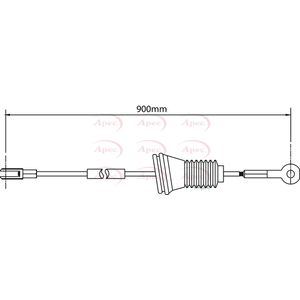 Apec Handbrake Cable Rear Right CAB1505