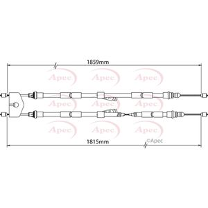 Apec Handbrake Cable Rear Left or Right CAB1507