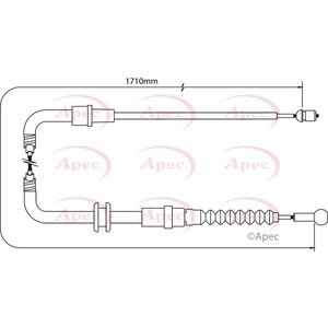 Apec Handbrake Cable Rear Left or Right CAB1517