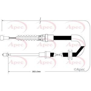 Apec Handbrake Cable Rear Left or Right CAB1518