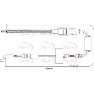 Apec Handbrake Cable Rear Left or Right CAB1519