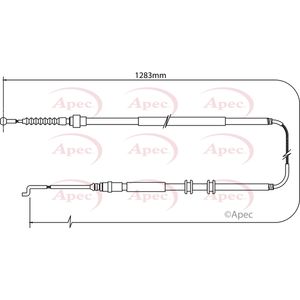 Apec Handbrake Cable Rear Left or Right CAB1523