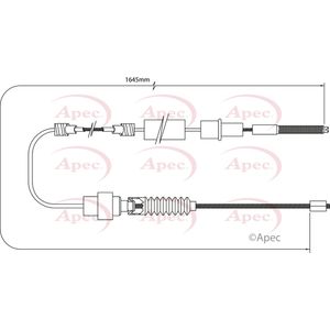 Apec Handbrake Cable Rear Left or Right CAB1524