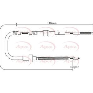 Apec Handbrake Cable Rear Left or Right CAB1528