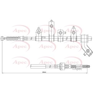 Apec Handbrake Cable Rear Left CAB1539